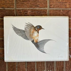 Jean Cassady Signed & Numbered Limited Lithograph Print Titled Barn Swallow